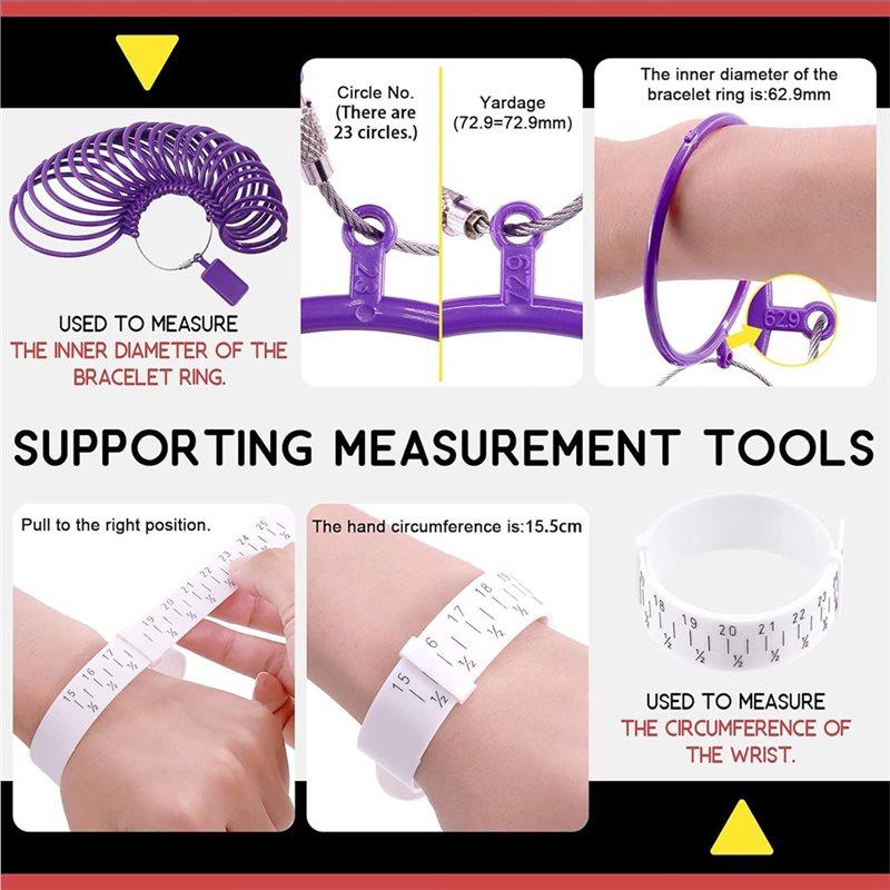 AB34-For Jewelry Pliers, Rubber Hammer, Wooden Bracelet Sizing Bangle Mandrel(5Pcs)- For Jewelry Tool Set Kit For Jewelry Making