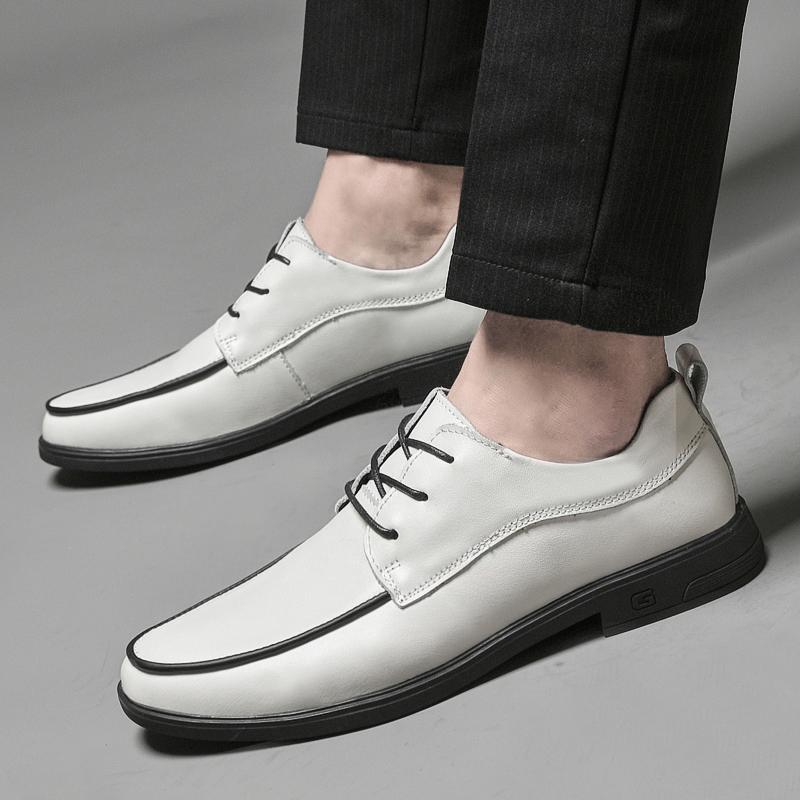 Newest Handmade Genuine Leather Men Shoes Casual Brand Mens Oxford Shoes For Male Upscale White Wedding Shoes Leather Men'S Shoes