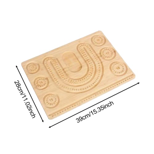 PEWETE Wooden Bead Board, Jewelry Measuring Board, Measuring Bead Design Tray, Bracelet Design Board for Jewelry Making, Beading Projects, Necklace Ma