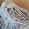 Halloween Horror Glowing Sound Control Spider Cotton Skull Prop Ghost House Secret Room Courtyard Decoration Halloween Decor