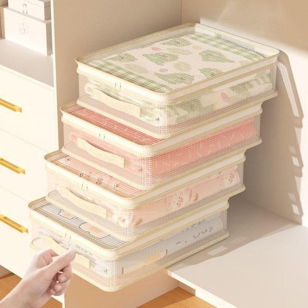 2Pcs PVC Blanket Pillow Storage Container Transparent Blanket Sorting Bags  Closet