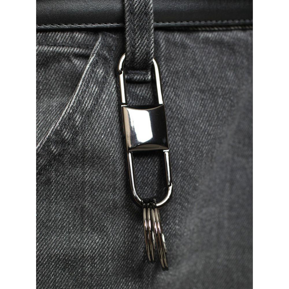 SCALETTO BLACK SCB090 Black glossy keychain