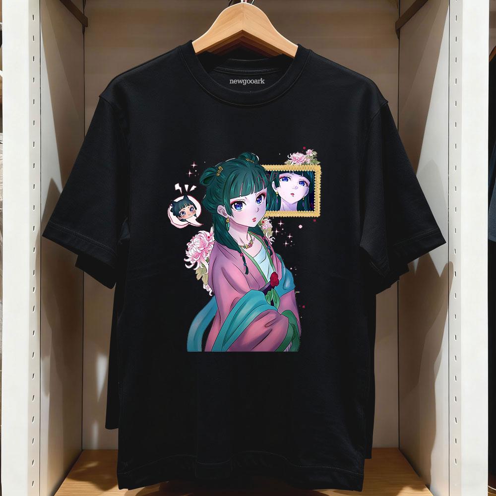 The Apothecary Diaries Maomao TShirt Harajuku Anime Women Unisex Vintage Printed Tshirt Cotton Oneck Adult Tops Tee