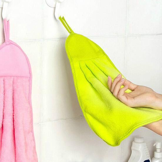 Küche Badezimmer Hängen Korallen Samt Handtuch Reinigung Wasser Trocknen Handtuch