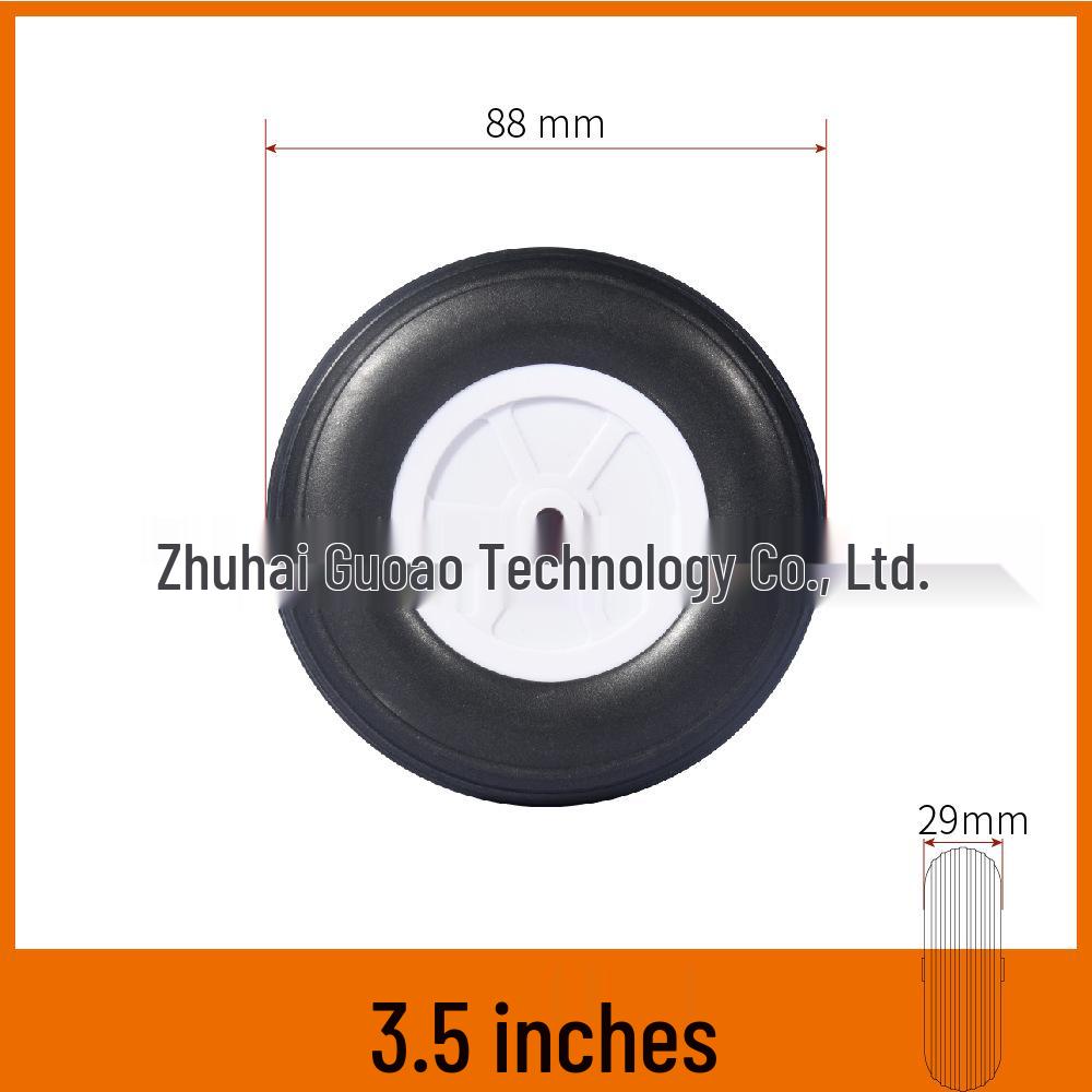 Realistic 20-127mm PU Tires & Sponge Wheels for Fixed-Wing RC Model Aircraft