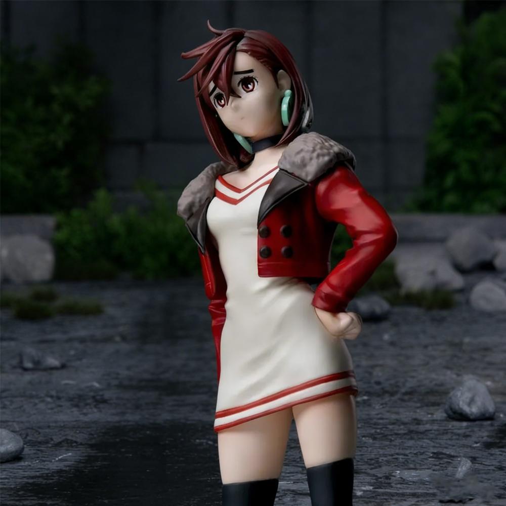 1pc Red Jacket Beauty Anime Figure, for Desk or Car Decoration, Collectible Ornament, Ideal Birthday or Holiday Gift.