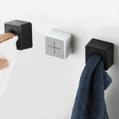 Self Adhesive Towel Plug Holder Wall Mounted Bathroom Towel Hooks Storage Rack Waterproof Kitchen Rag Dish Cloth Organizer Clips