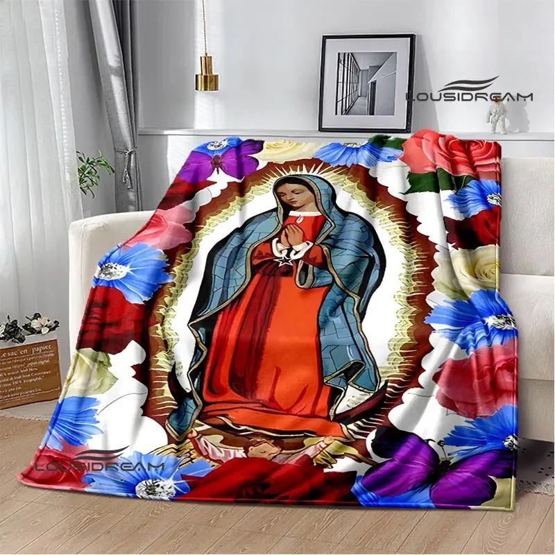 Virgin Mary Faith Print Blanket Flannel Soft Comfort Blanket Home Travel Blanket Kids Warm Blanket picnic blanket birthday gift