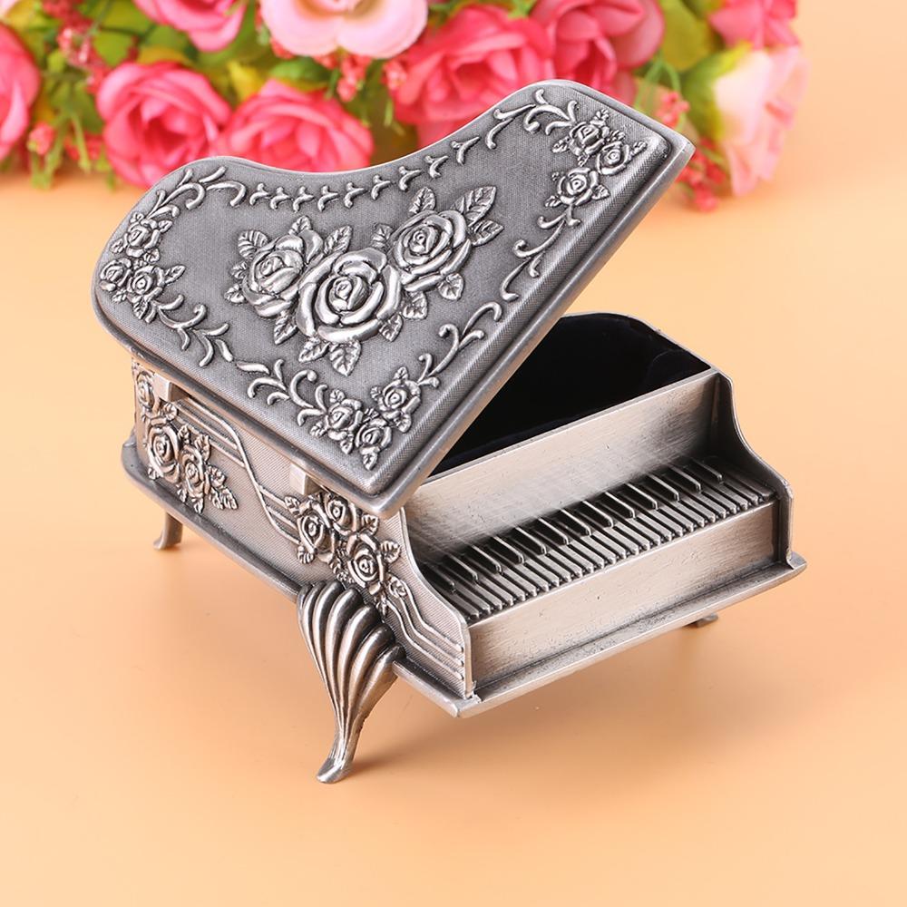 Piano Piano Shaped Jewelry Box Zinc Alloy Jewelry Organizer Box Jewelry Storage