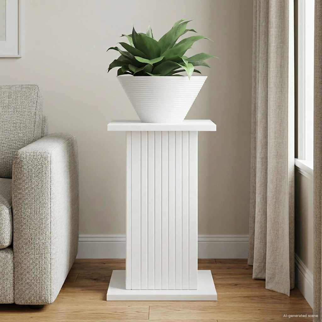 Plant Stand Glossy White 30.5 x 30 x 43 cm Engineered Wood