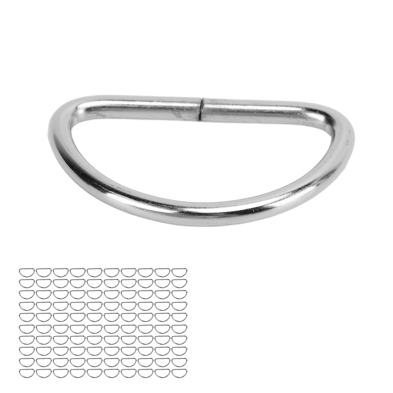 100pcs D Rings Dog Collar Metal D Rings for Dog Chest Straps Pet Suitcases Accessory Type 2