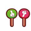 8pcs Yes/No KT Board Right/Wrong Hand Held Response Card Hold Up The Sign  School Competition
