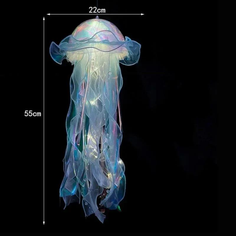 Fashion Jellyfish Lamp Portable Flower Lamp Girl Room Atmosphere Decoration Lamp Bedroom Night Lamp Home Decoration