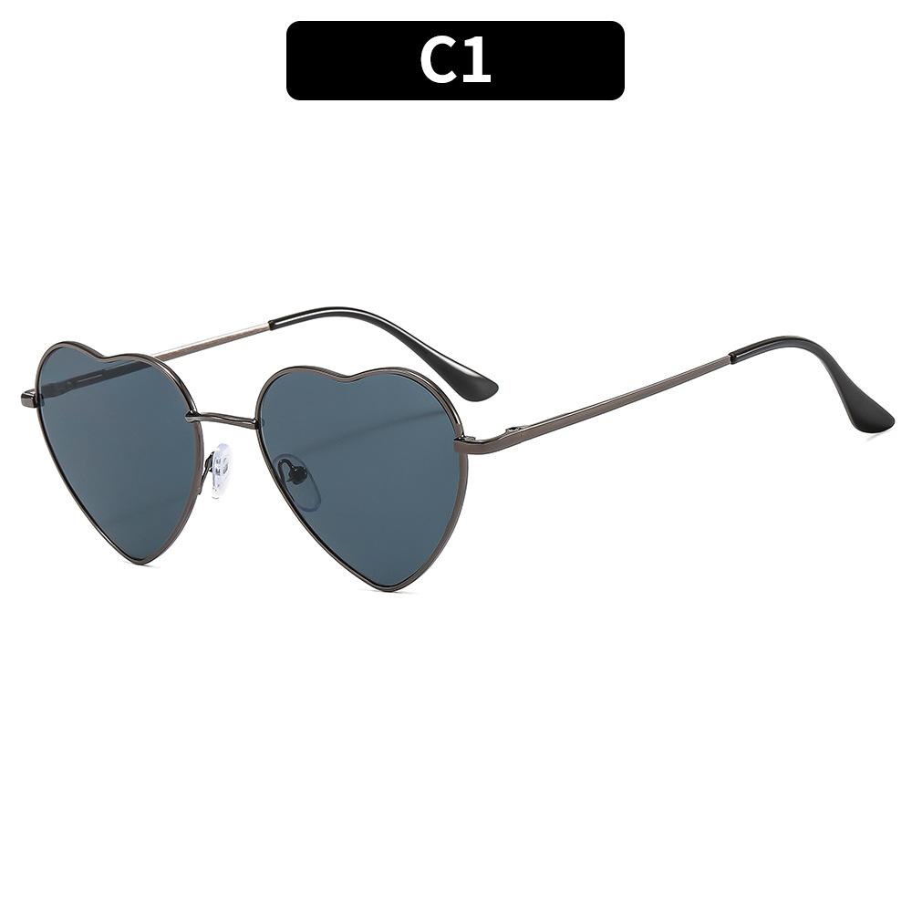 

Fashion metal love sunglasses marine piece multi-color heart-shaped sunglasses beach outdoor sunglasses