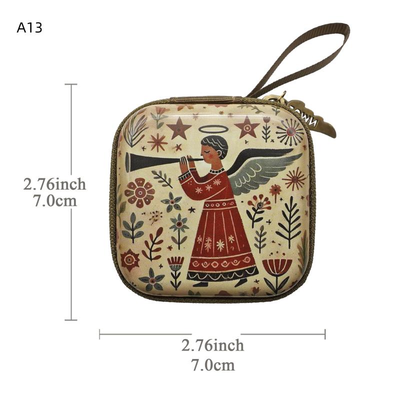 7X7Cm Virgin Mary Jesus Prayer Rosary Bag Religious Jewelry Storage Box Articulos Religioso