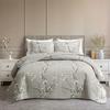 Classic Floral Print Non-Slip, Universal Warmth Bedding Ramadan 3 Piece, Quilted Patchwork Bed Skirt Set