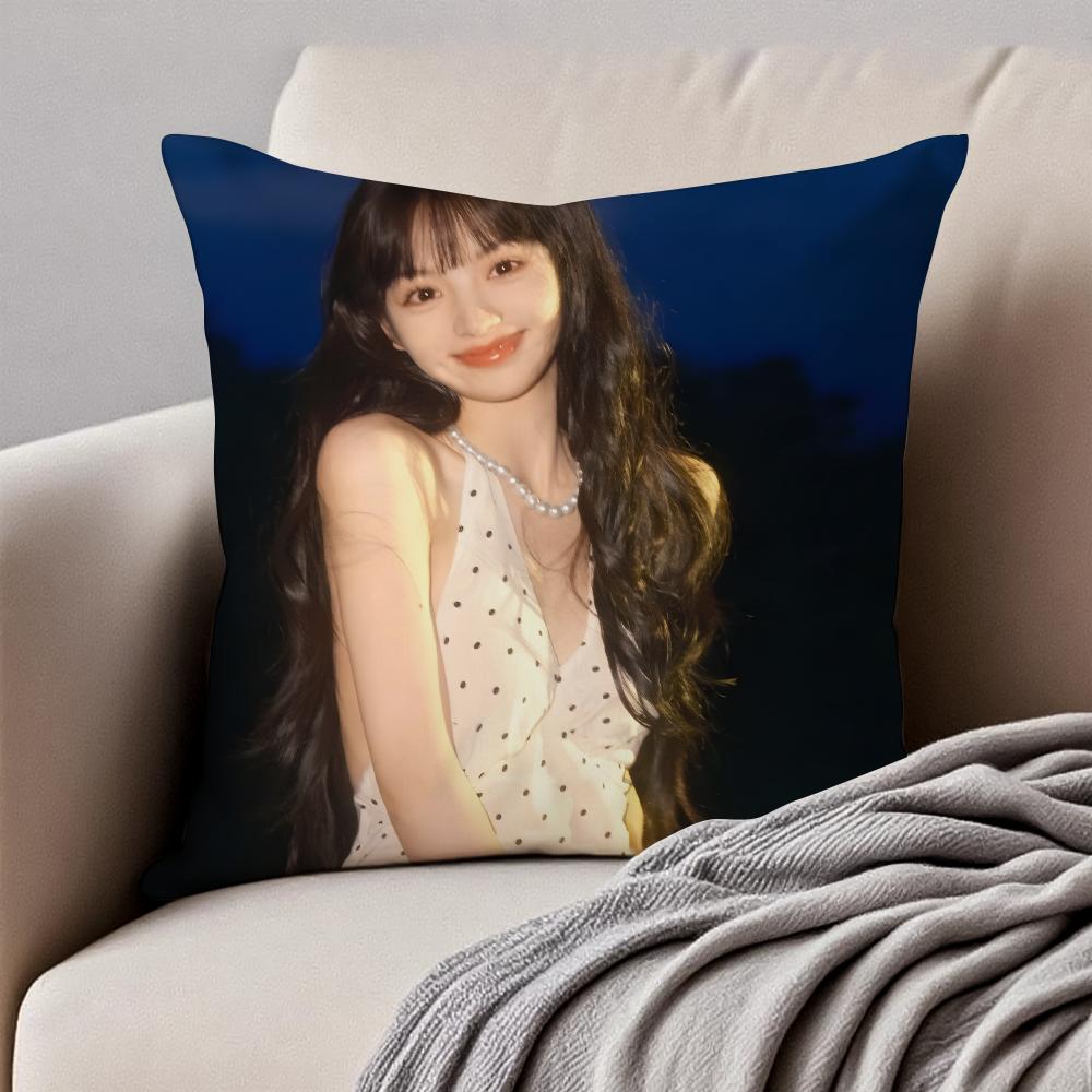 Cute and beautiful TTian Xiwei Cushion Cover Pillowcase Antidustmite Invisible Zipper Short Plush Sofa Cushion