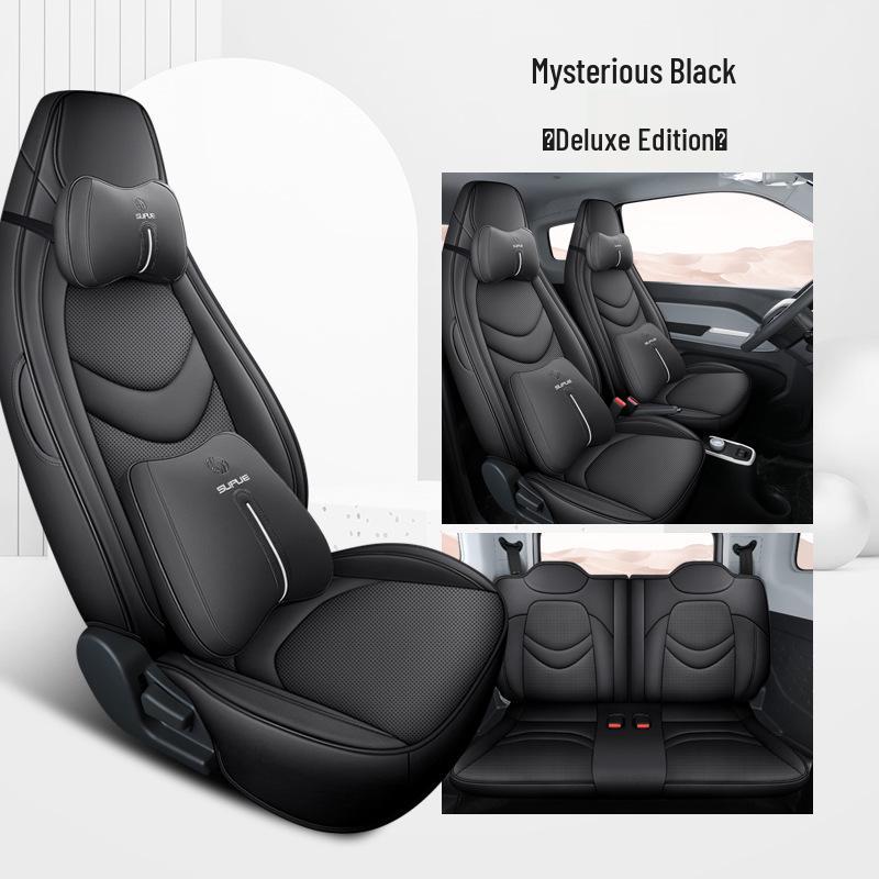 DJGY Chery QQ Ice Cream Car Seat Covers: Sporty Leather, Four-Season Cushion Set