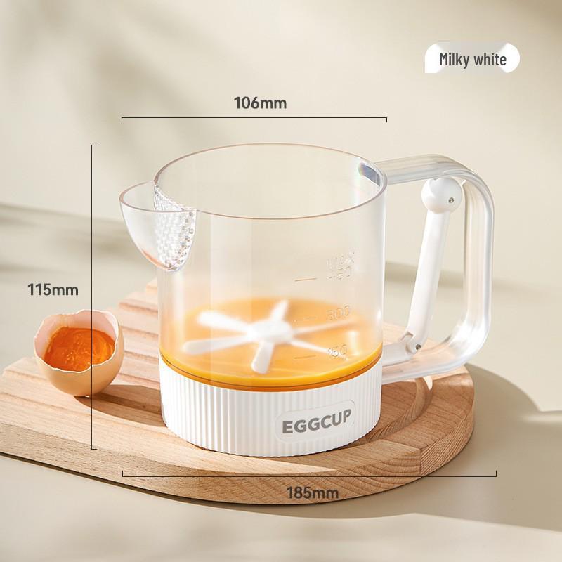 Large-Capacity Manual Egg Beater & Frother for Baking and Whipping Cream