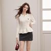 unifree Women's Slim-Fit Bow Embroidered Knit Cardigan