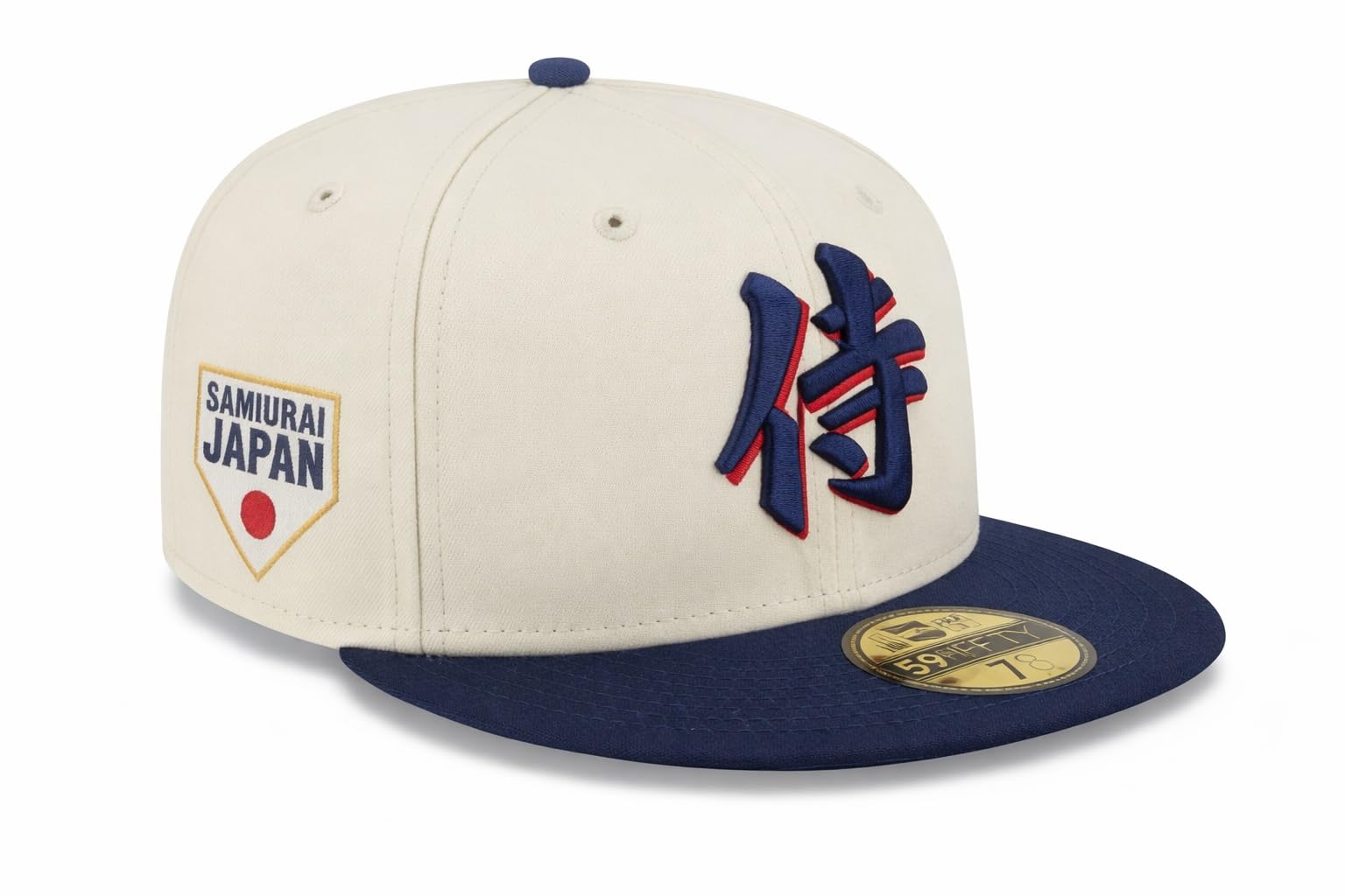 New Era Кепка Shohei Ohtani WBC 2026 Samurai Japan Официальная 59FIFTY Кремовый x Темно-синий Размер 7 Ограниченное издание 3/8 [Б/у]