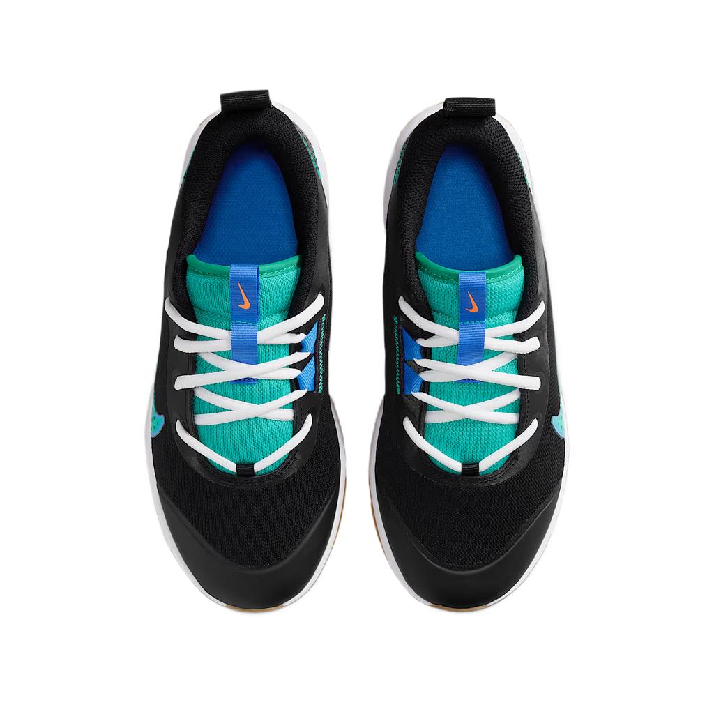 Nike Omni MC IC GS Black Blue Crystal Kids Sneakers Total-Orange Clear-Emerald DM9027-015