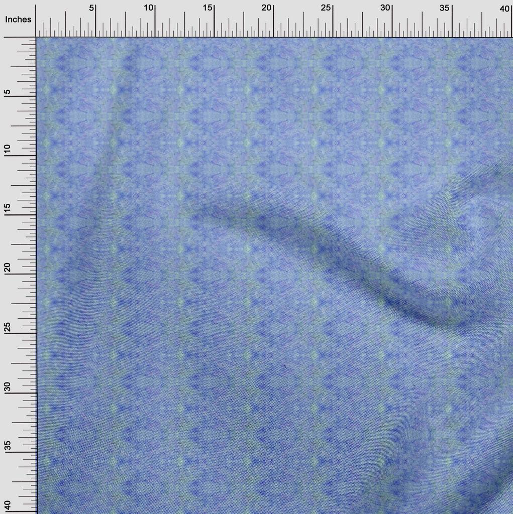 oneOone Cotton Flex Medium Blue Fabric Texture Quilting Supplies Print Sewing Fabric By The Yard 40 Inch