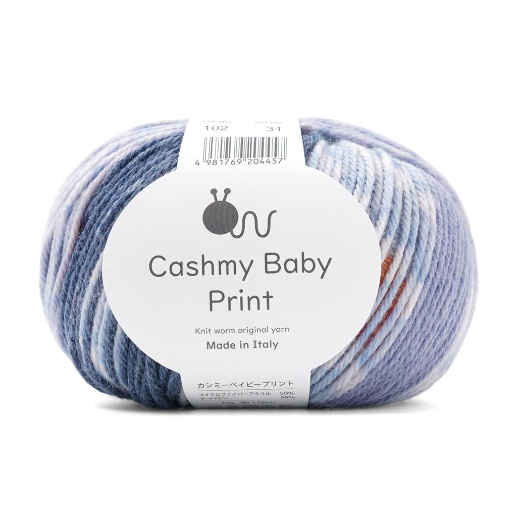 Raw Wool Yarn 5 Balls Cashmere Baby Print Medium Thickness 40g Microfiber Acrylic Nylon Blue Series (116m) 50% 50% 102.