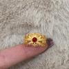 New In Retro Crown Ruby Female Ring Retro Palace Style Hollowed Out Exquisite Engagement Rings for Women Wedding