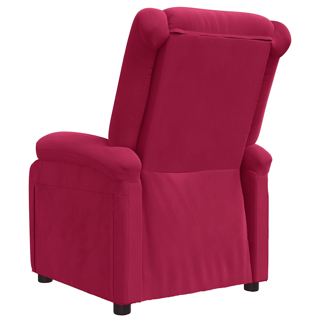 Recliner Chair Burgundy Velvet