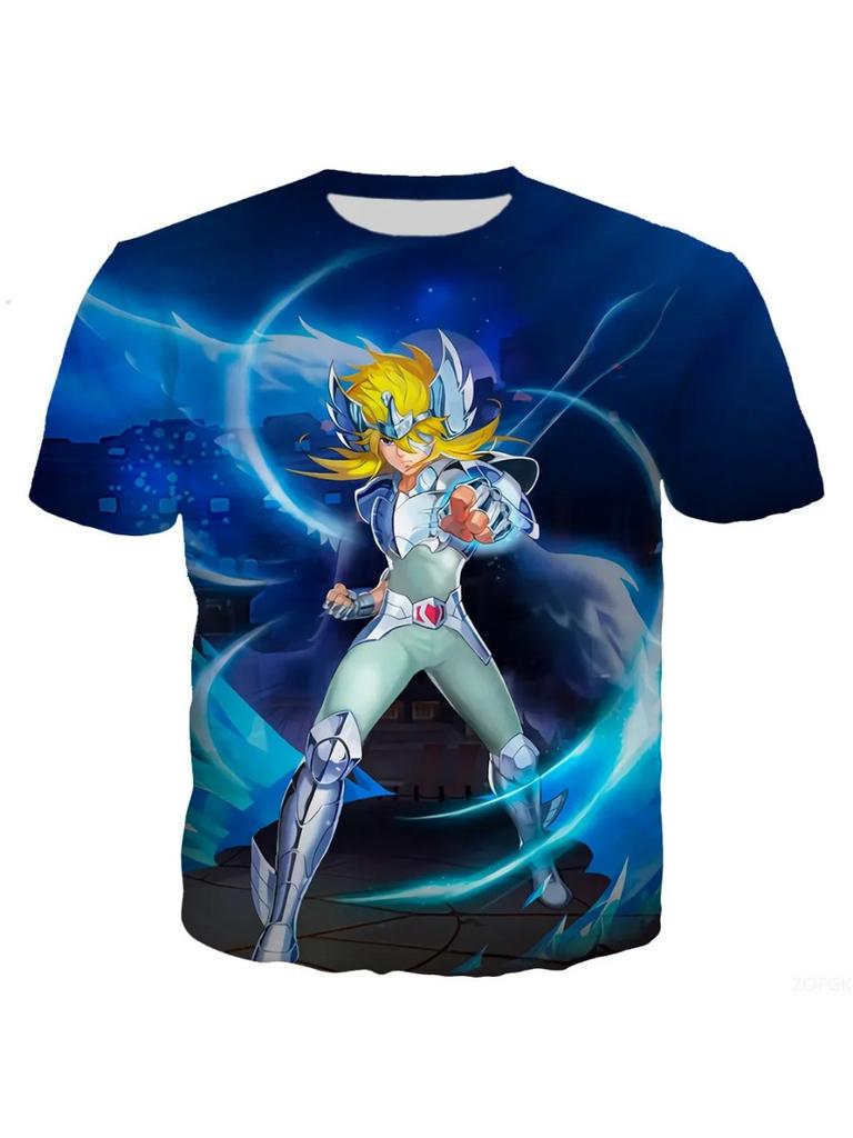 Summer New Harajuku Saint 3D Printed Street Fashion Casual Children's Clothing T-shirt Round Neck Short Sleeved Top