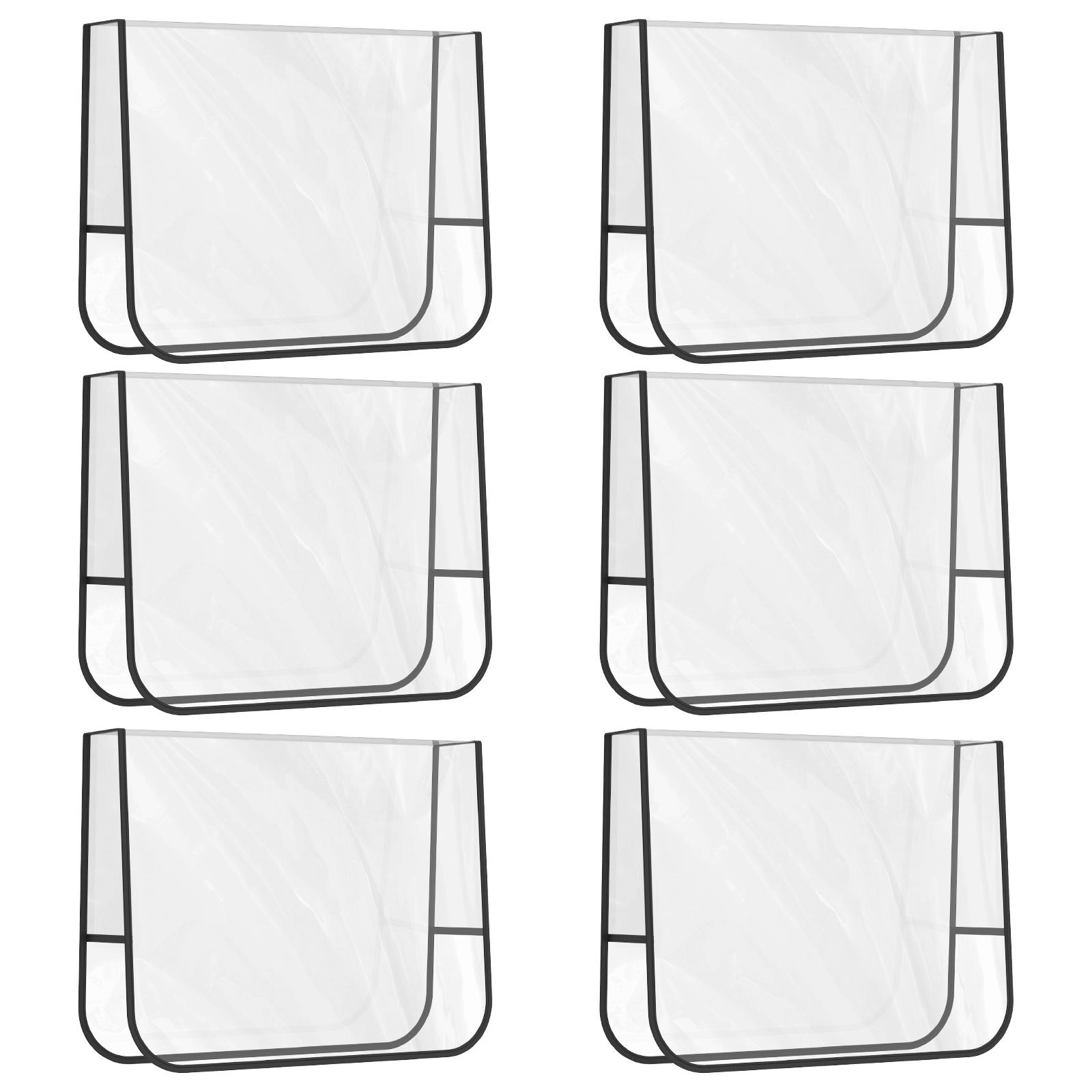 

6Pcs Salon Chair Cover 20 x 15.4 x 4.7 Inch Transparent Square Hairdressing Chair Cover for Hair Salon Dressing Room