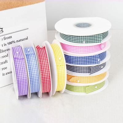 2CM Plaid Ribbon Gift Wrapping Bouquets Korean Ribbons New DIY Decor  Decorating Weddings