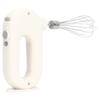 Electric Hand Mixer USB Charging 4 Level Adjustment Electric Eggbeater Handheld Milk Frother for Home Kitchen White