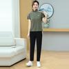 Casual Sportswear Set Women's Summer Thin Short Sleeved Running Middle Aged Mom Two Piece Set