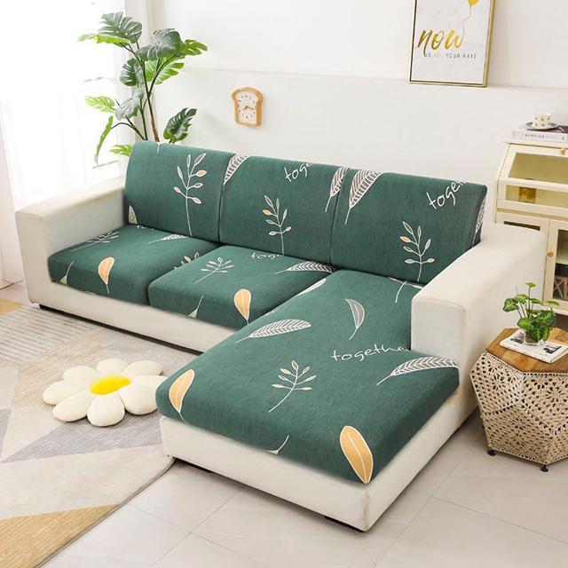 Printing Sofa Seat Cushion Covers L Shape Universal Stretch Sofa Seater Cover Stretch Washable Removable Slipcover