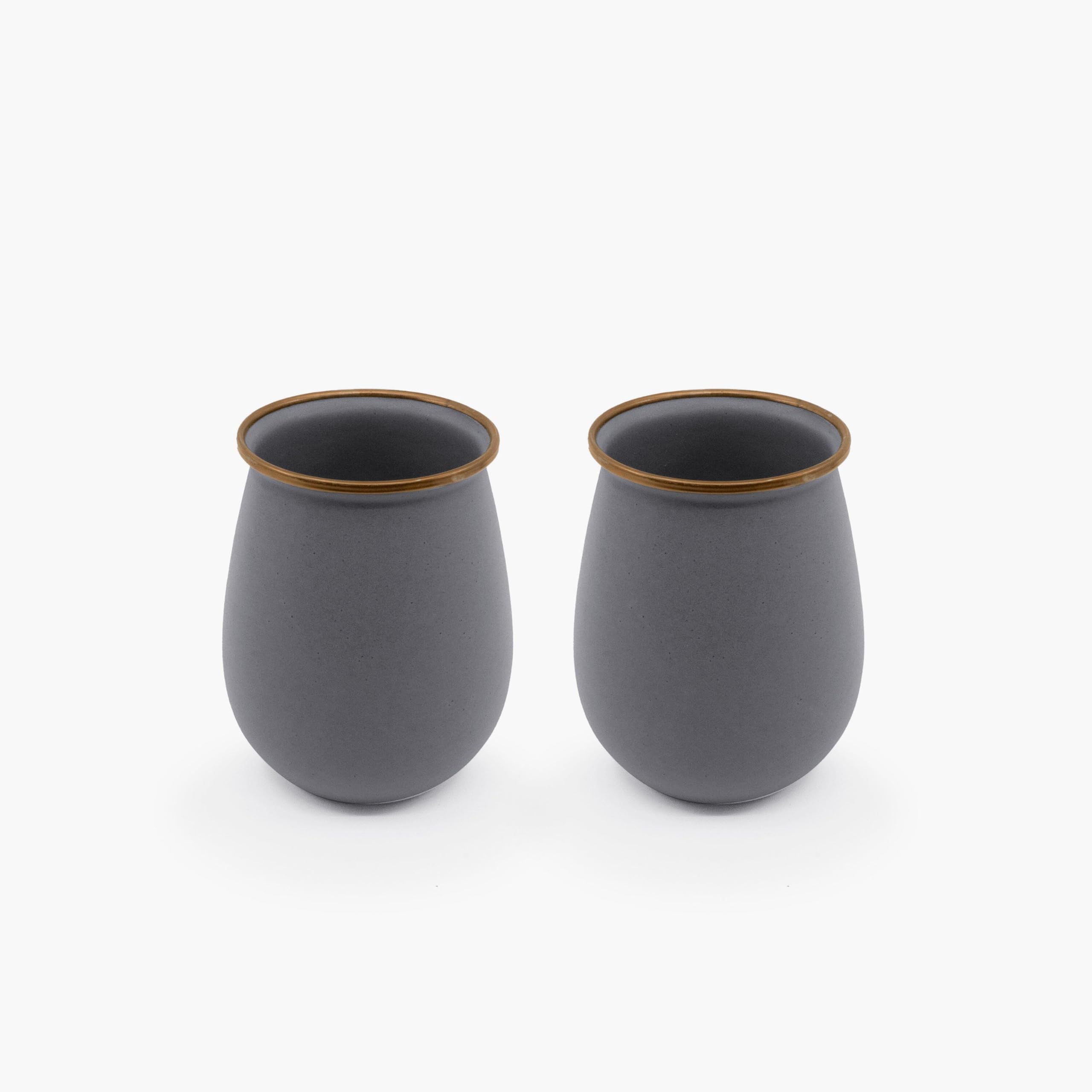 

Barebones Enamel Tumbler Set of 2 Stone Gray 20235054002000
