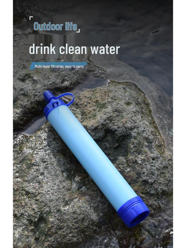 Portable Outdoor Water Purification Straw for Emergency Wilderness Survival