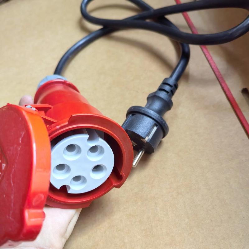 CEE Red Power Female Plug For Portable EV Charger Schuko Plug Socket Adapter Connect with 16A 3 Phase 7.2KW Blue Socket 1Phase
