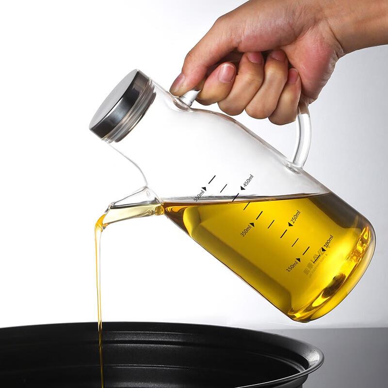 Leak-proof Glass Oil & Vinegar Dispenser with Scale