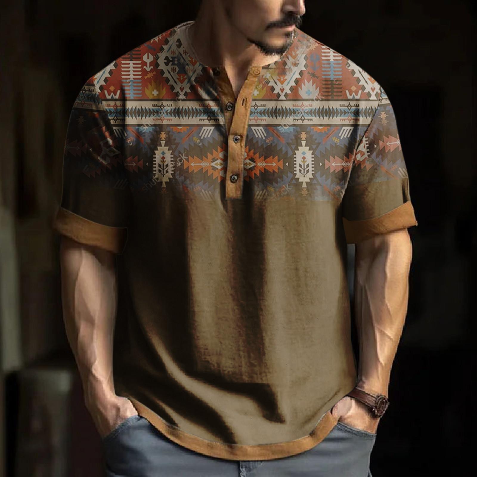 

Мужская модная футболка с коротким рукавом и вышивкой с коротким рукавом и принтом на весну и лето L коричневый