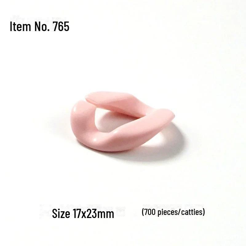 Catena Acrilica 17x23mm Colore Solido Opaco per Gioielli Fai-da-Te e Accessori per Capelli