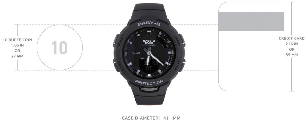 Black Ladies Analog Digital Casual Quartz [Casio] BSA-B100-1A Baby-G - [Product]