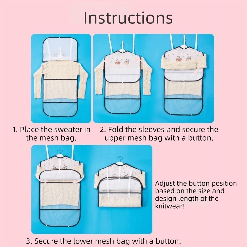 Folding Mesh Clothes Drying Net Breathable Mesh Hanging Bag Laundry Drying Net  Clothes Care