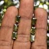 Lot Natural Green Sapphire 10.8ct Emerald Cut 7x5mm Certified Loose Gemstones