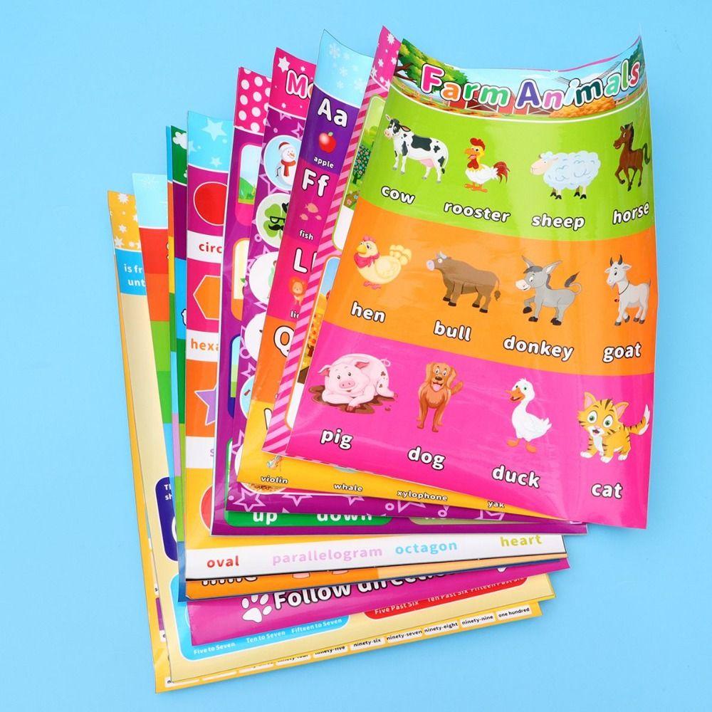 Alphabet Number Sticker Education And Learning Poster Early Education Poster Classroom Decor