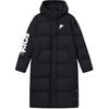 Embroidered Logo Sports Mid-Length Hooded Down Jacket Women Outerwear Black F51W249909F-BK