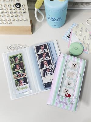 Bunte Fotoautomaten-Rahmen - Fotoautomaten-Album für 5x15 cm Fotostreifen Hochzeitsalbum 2 x 6 Lesezeichenhalter 18 Seiten 36 Fotos