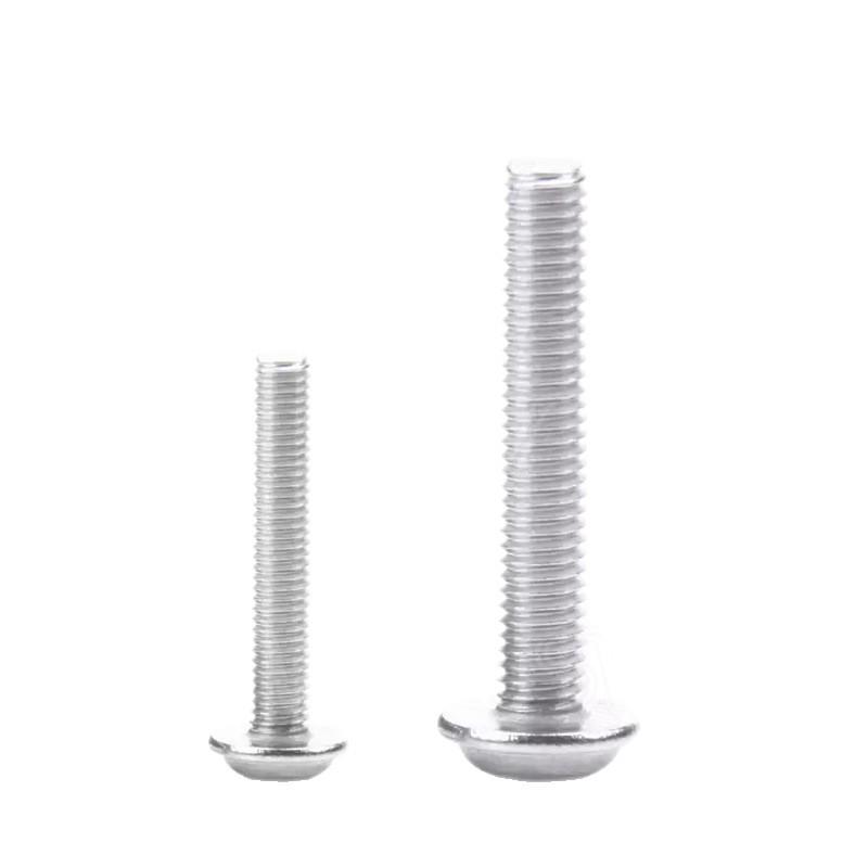 201 Stainless Steel Cross Recessed Round Head Screw Set with Washers, PWM Pan Head Screw, DIN967 Compliant