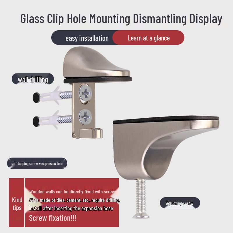 Adjustable Glass Shelf Clip Support Bracket